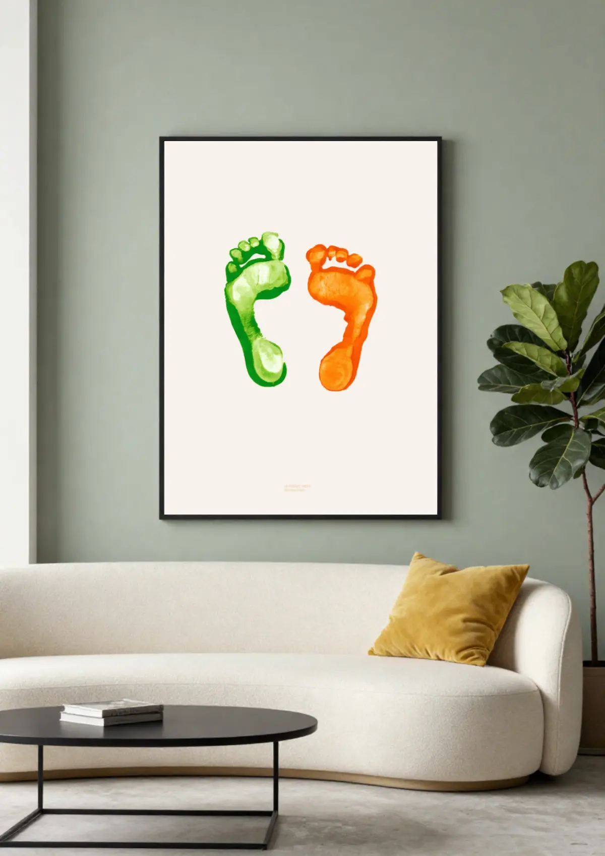Bifeet shown as wall art