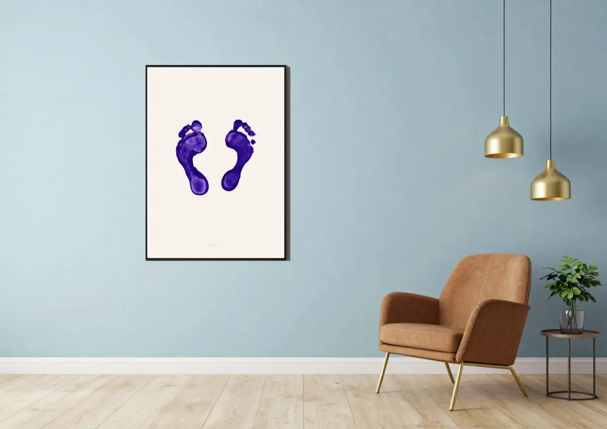 Pfeet shown as wall art