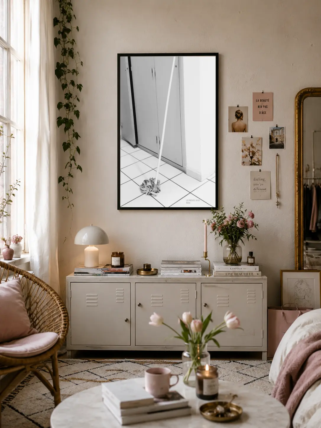 Balai shown as wall art