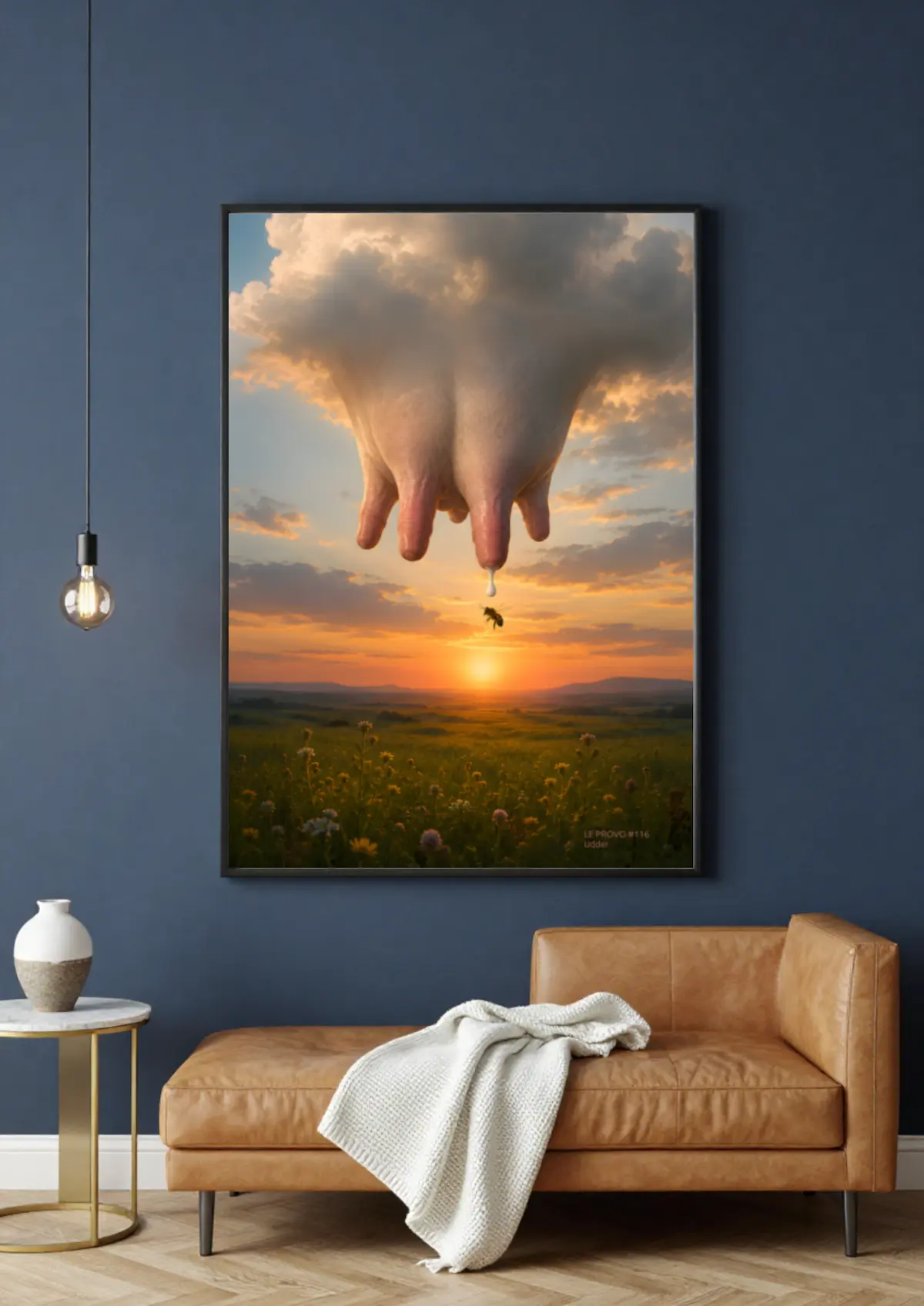 Udder shown as wall art