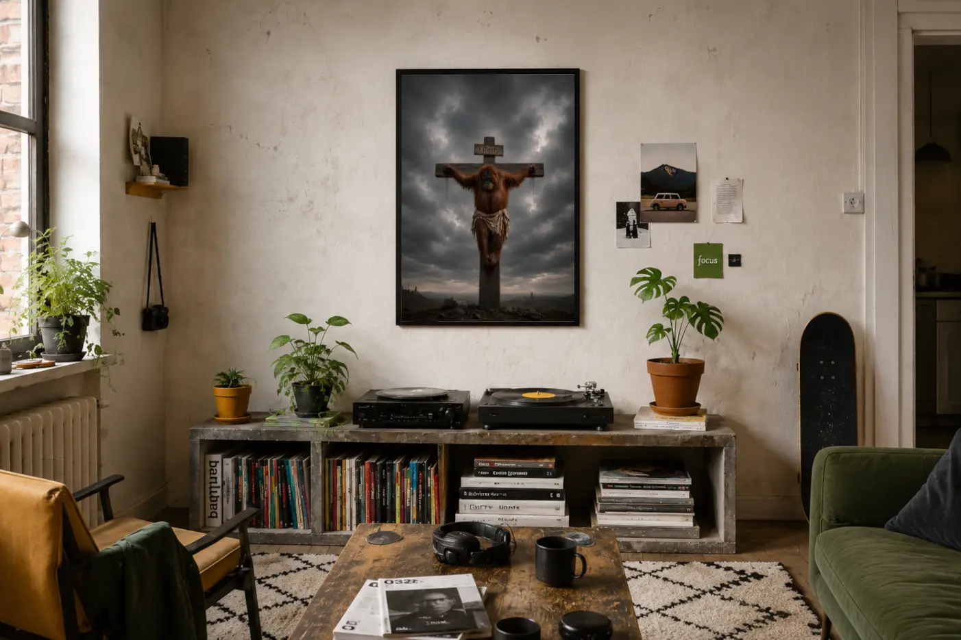 LIBERTY shown as wall art